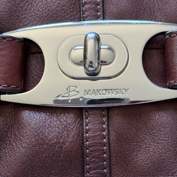 B. Makowsky heavy leather bag - Picture 2 of 3